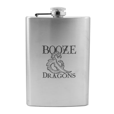 8oz Booze and Dragons Flask