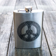 8oz Celtic Love and Peace Flask