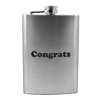 8oz Congrats Stainless Steel Flask