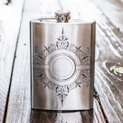 8oz Decorative Design Stainless Steel Flask