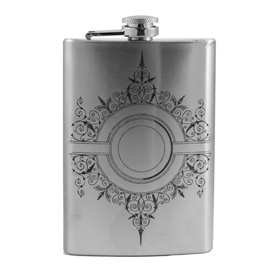 8oz Decorative Design Stainless Steel Flask