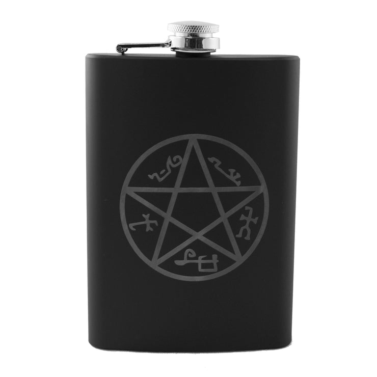 8oz Demon Trap Black Flask
