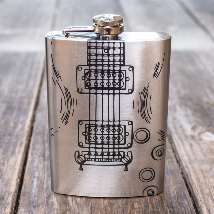 8oz Electric Guitar Stainless Steel Flask