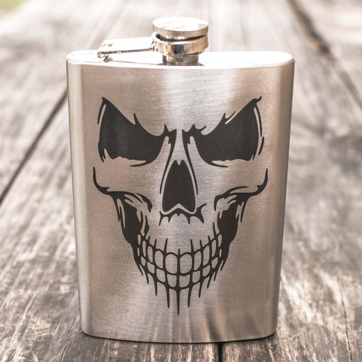 8oz Evil Skull Stainless Steel Flask