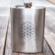 8oz Flower of Life Stainless Steel Flask