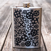 8oz Gears V2 Stainless Steel Flask