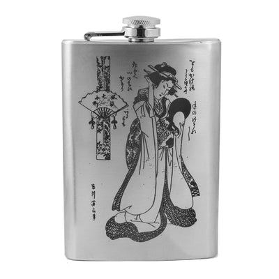 8oz Geisha V1 Stainless Steel Flask