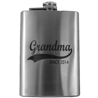 8oz Grandma Since 2014 Stainless Steel Flask