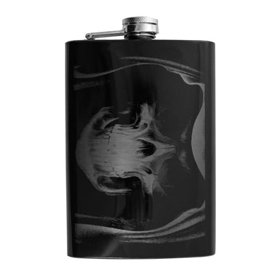 8oz BLACK Grim Reaper Flask