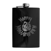 8oz BLACK Happy Halloween Flask