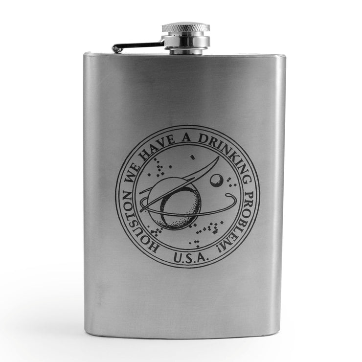 8oz Houston We Have a Drinking Problem Flask
