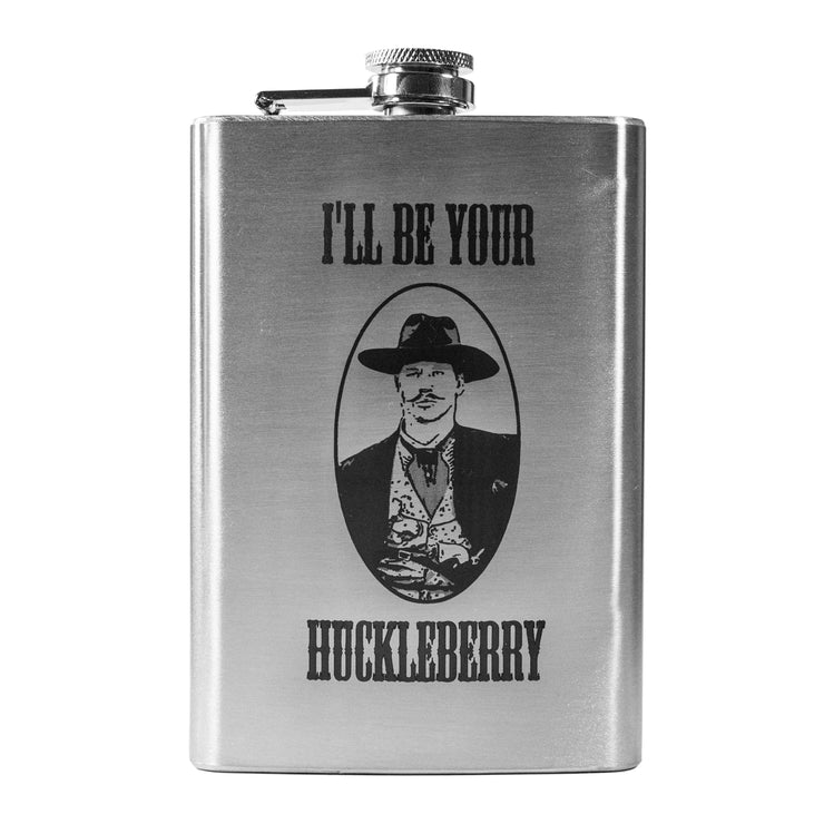 8oz I'll Be Your Huckleberry Stainless Steel Flask