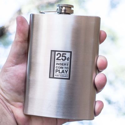 8oz Insert to Play Stainless Steel Flask