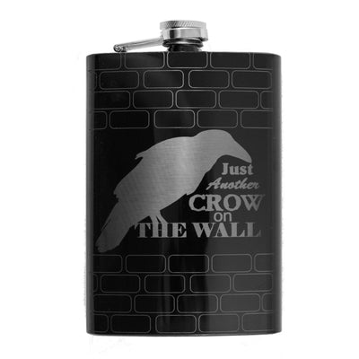 8oz BLACK Just Another Crow on the Wall Flask
