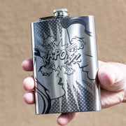 8oz Ka-Pow Stainless Steel Flask