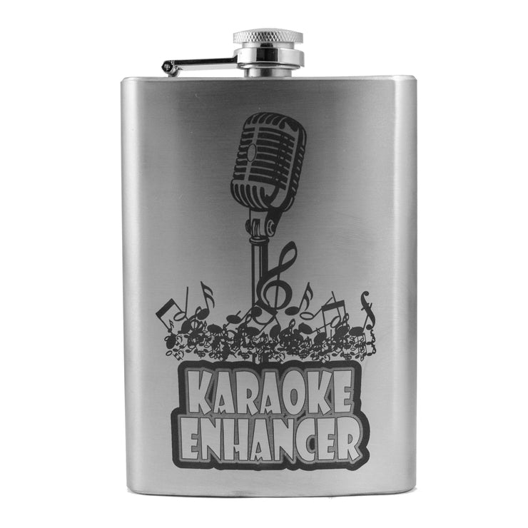 8oz Karaoke Enhancer Flask Fun Silly Novelty