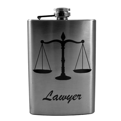 8oz Lawyer Stainless Steel Flask