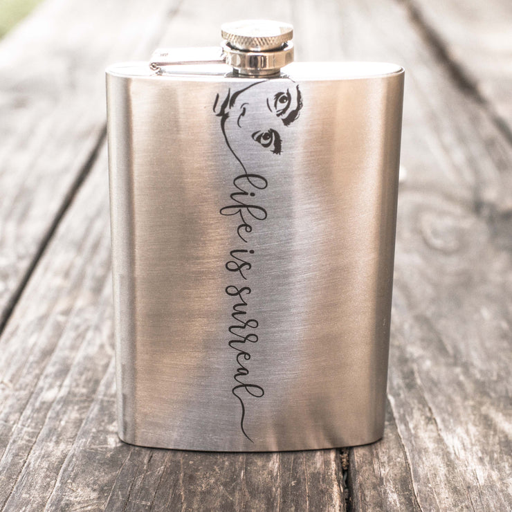 8oz Life is Surreal Stainless Steel Flask