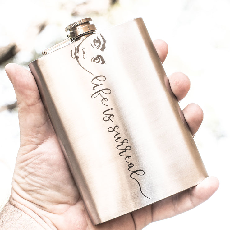8oz Life is Surreal Stainless Steel Flask