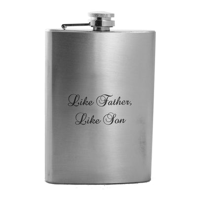 8oz Like Father Like Son Stainless Steel Flask