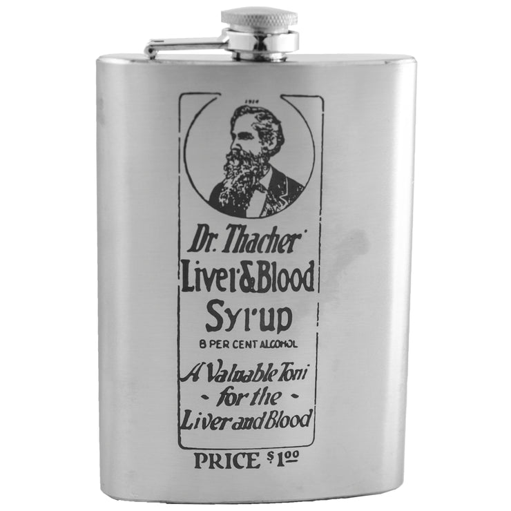 8oz Liver and Blood Syrup Stainless Steel Flask