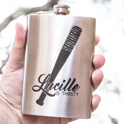 8oz Lucille is Thirsty Stainless Steel Flask