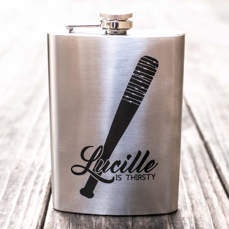 8oz Lucille is Thirsty Stainless Steel Flask