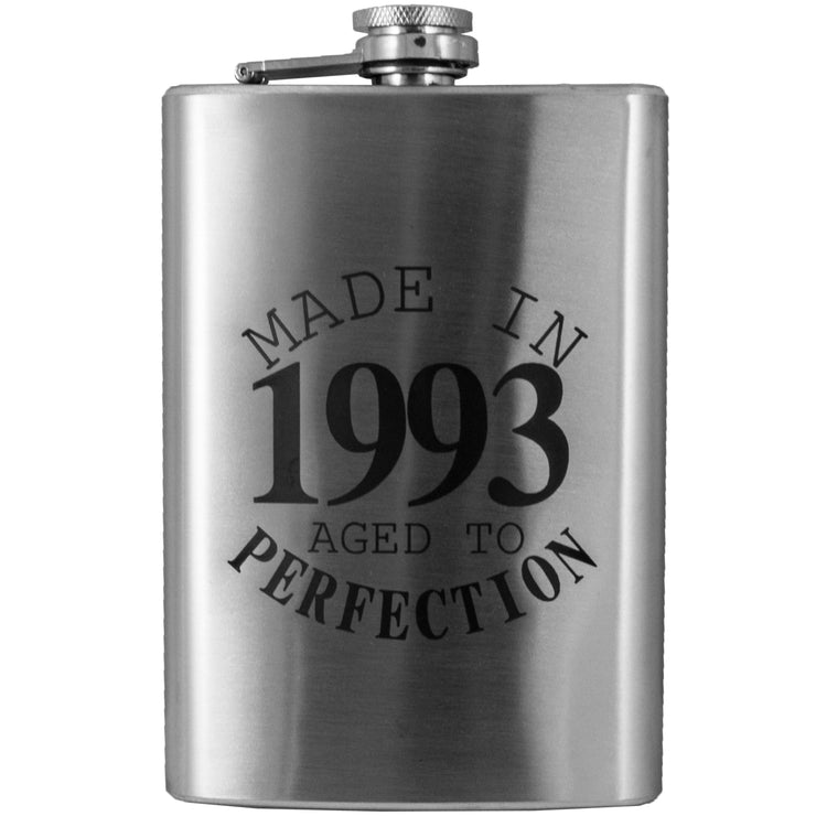 8oz Made in 1993 Aged to Perfection Stainless Steel Flask