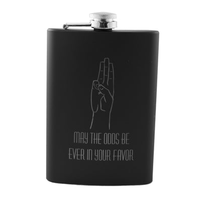 8oz BLACK May the Odds Be Ever In Your Favor Flask