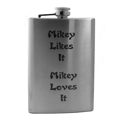 8oz Mikey Likes It Stainless Steel Flask