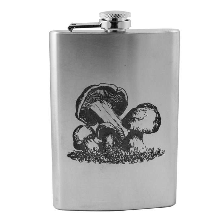 8oz Mushroom 3 Stainless Steel Flask