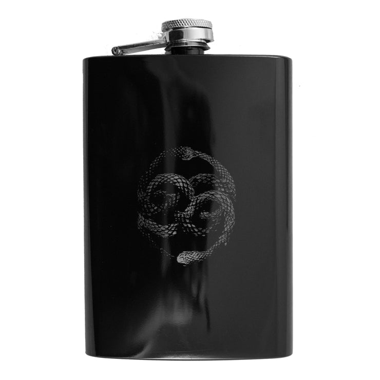 8oz Ouroboros Black Flask