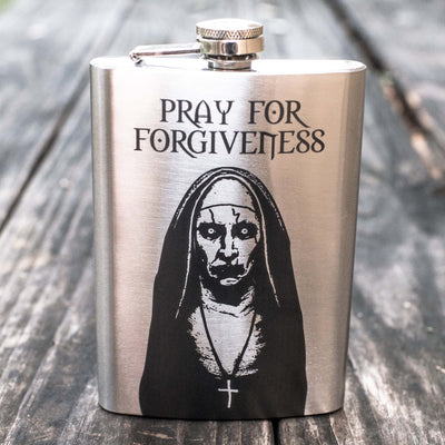 8oz Pray for Forgiveness Stainless Steel Flask