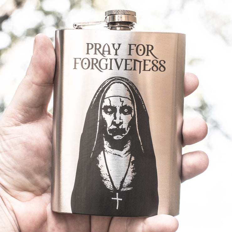 8oz Pray for Forgiveness Flask