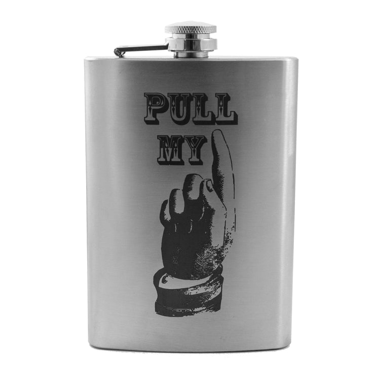 8oz Pull My Finger Fart Stainless Steel Flask