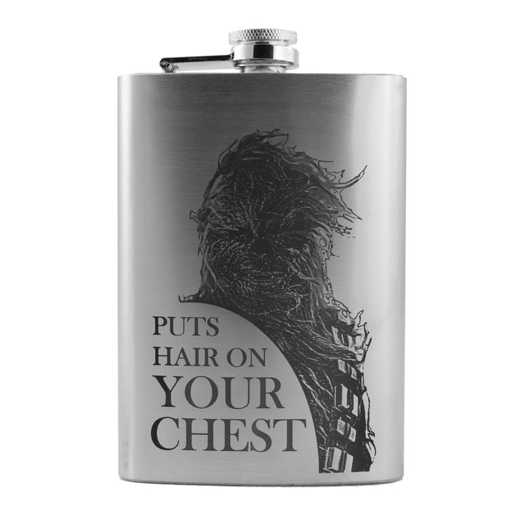 8oz Puts Hair on Your Chest Stainless Steel Flask