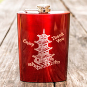 8oz RED Chinese Take-Out Flask