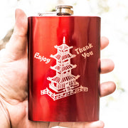 8oz RED Chinese Take-Out Flask