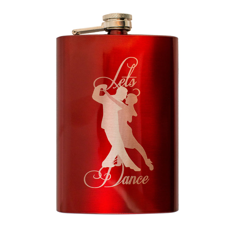 8oz RED Let's Dance Flask