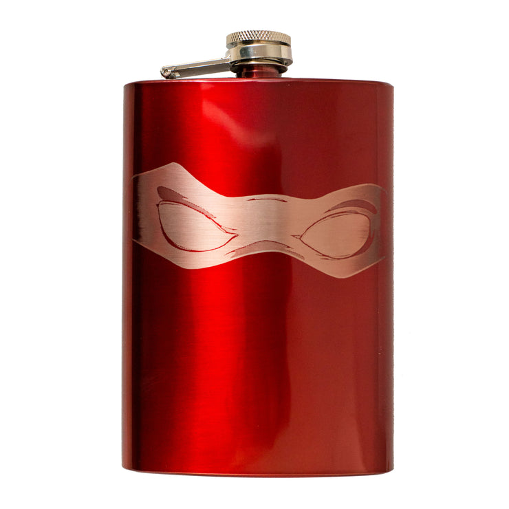 8oz RED Ninja Mask Flask