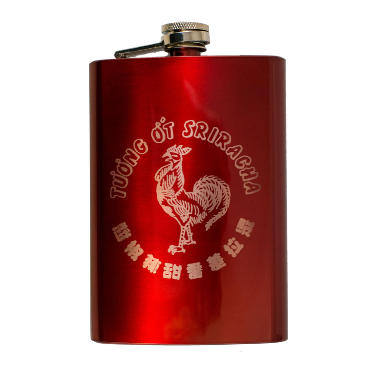 8oz RED Sriracha Flask