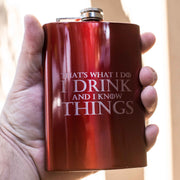 8oz RED That's What I Do Flask