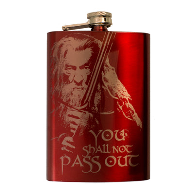8oz RED You Shall Not Pass Out Flask