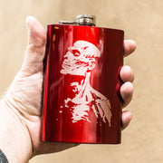 8oz RED Zombie Flask