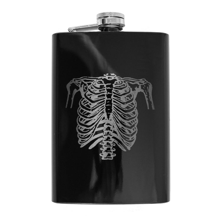 8oz Ribs - Black Flask