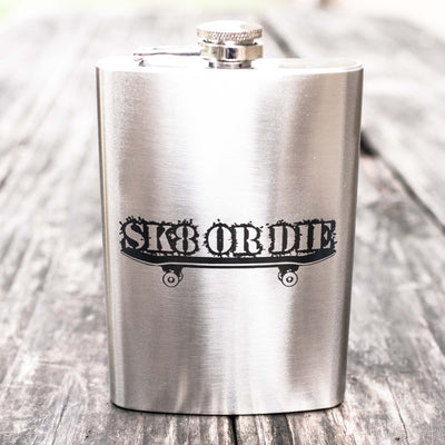 8oz SK8 or DIE Flask