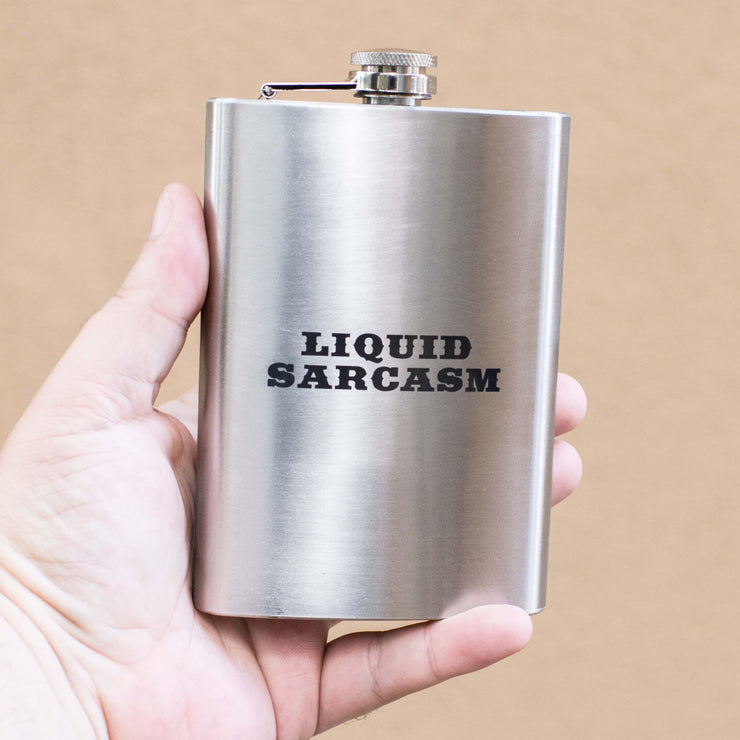 8oz Stainless Liquid Sarcasm Flask