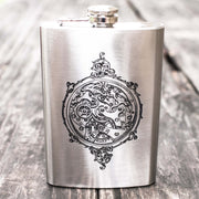 8oz Steampunk Clockworks Stainless Steel Flask