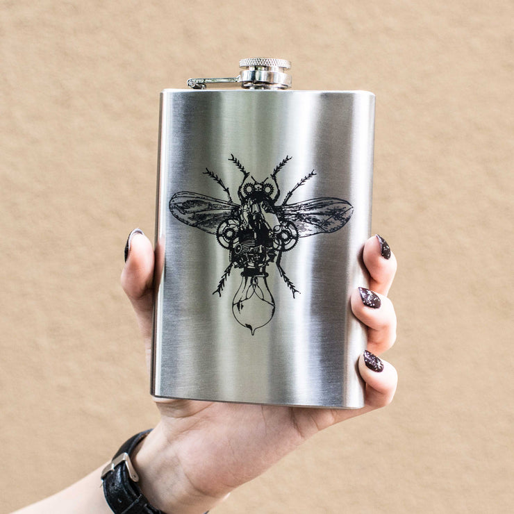 8oz Steampunk Firefly Flask