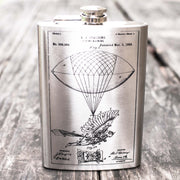 8oz Steampunk Flying Man Stainless Steel Flask
